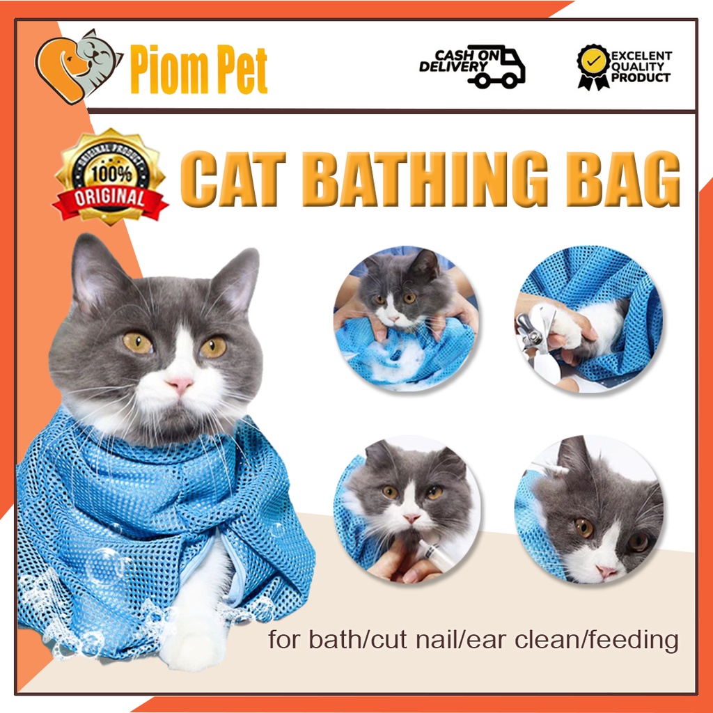 Cat Grooming Bath Bag Mesh Cat Bathing Bag Cat Washing Bag Biting Restraint For Pet Bathing Nail