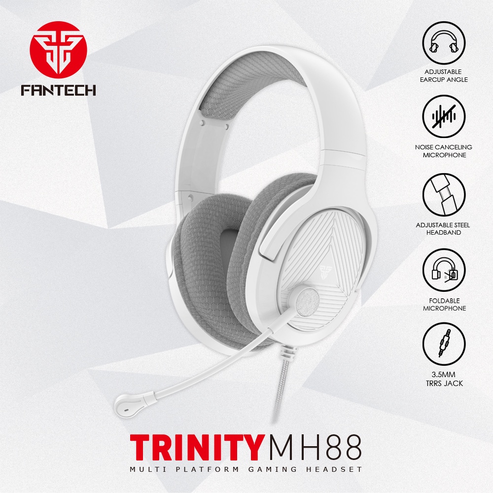Fantech Trinity MH88 Adjustable Headband Gaming Headset Multi Platform