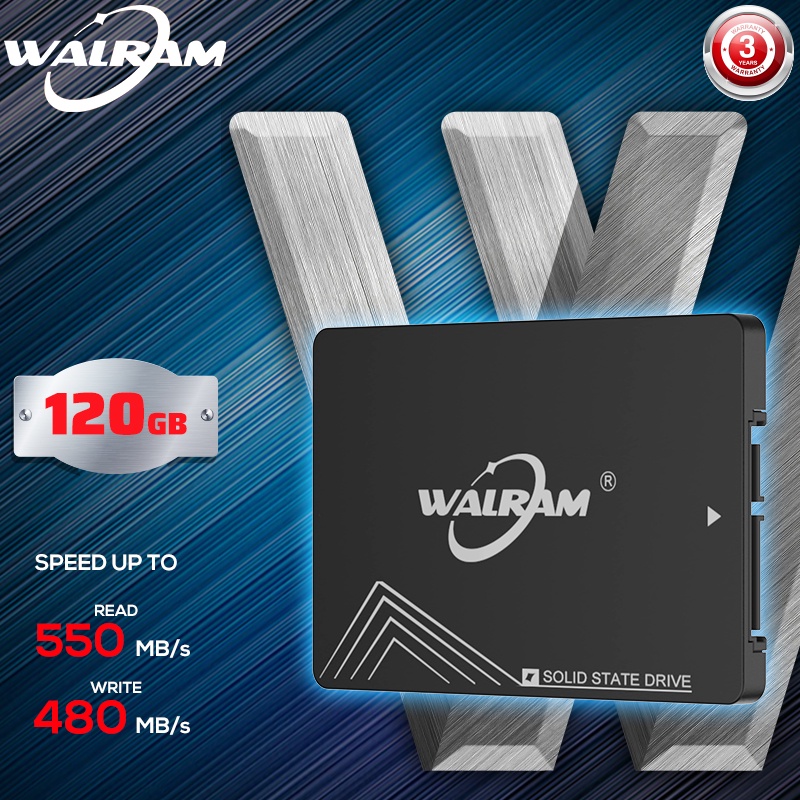 Walram 120GB SSD SATA3 Internal Solid State Drive 2.5 Inch Hard Disc ...