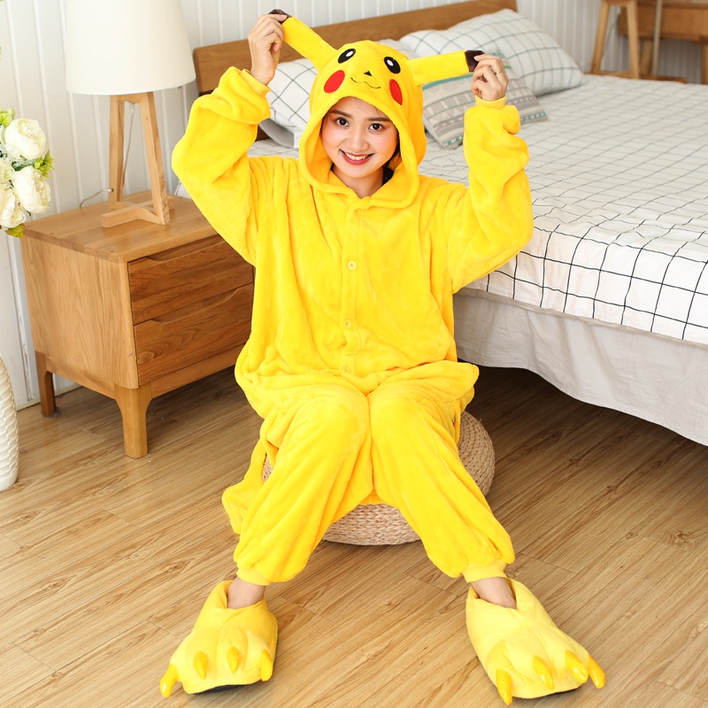 Kigurumi Pikachu Panda Stitch Giraffe Cartoon Animal Cosplay Costume