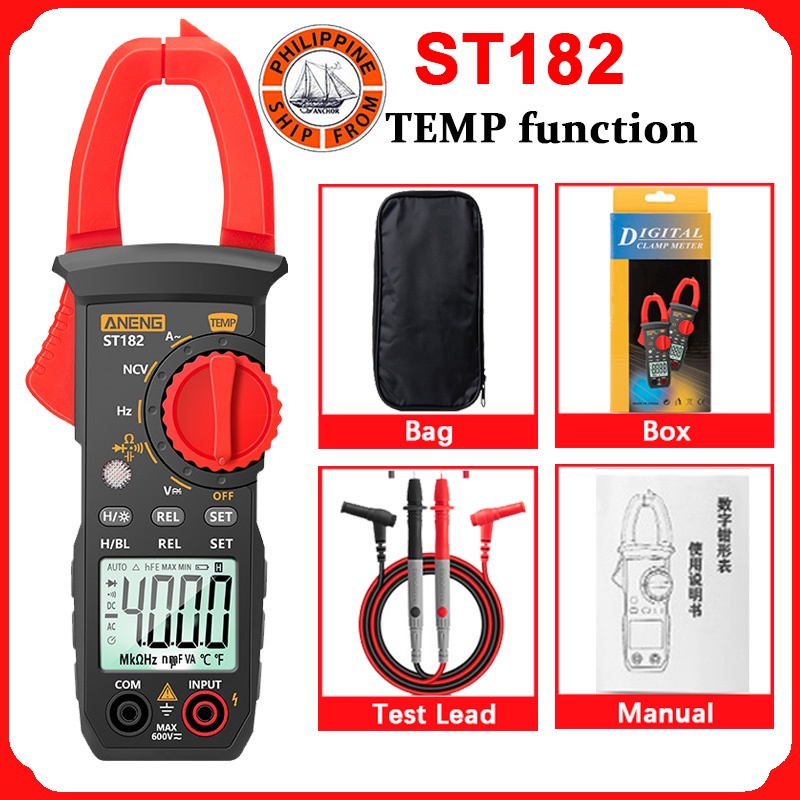 phLife ST182 Digital Clamp Meter Multi Tester Multimeter DC/AC Voltage