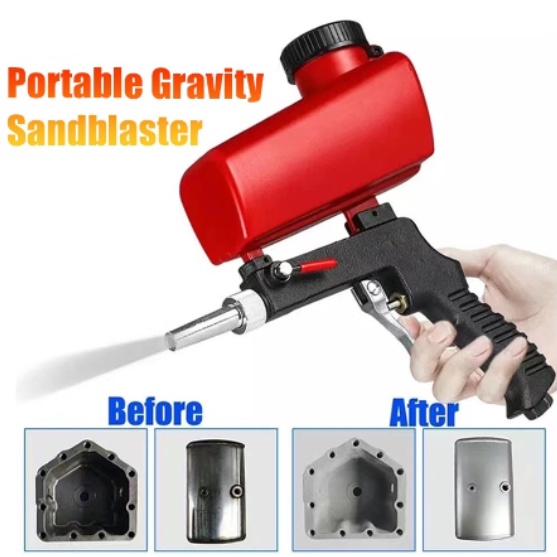 Gravity Sandblasting Gun Pneumatic Sandblasting Set Rust Blasting ...