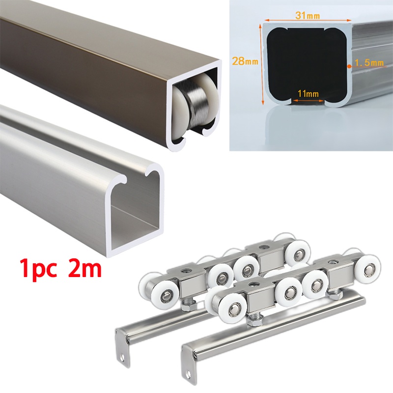 Double Yellow Sliding Door Roller (Nylon/Steel) Set 80 to 100kg with 2