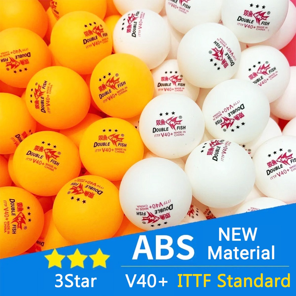 DOUBLE FISH V40+ Original 3 Star Ping Pong Ball Seamed ABS New Material