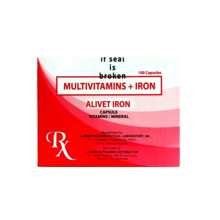 Alivet Multivitamins plus +Iron 10 Capsule Per Order Shopee Philippines