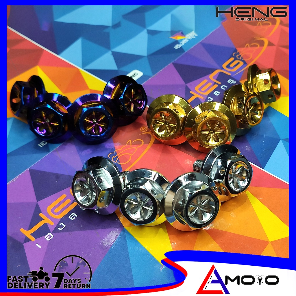 (SET) HENG HEAD BOLT RAIDER R150 CARB ( 4PCS ) / FI ( 2PCS ...