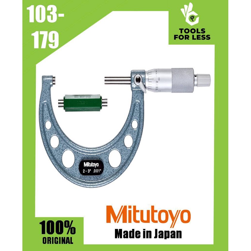 Authentic Mitutoyo Outside Micrometer 2 to 3 inches Model 103179