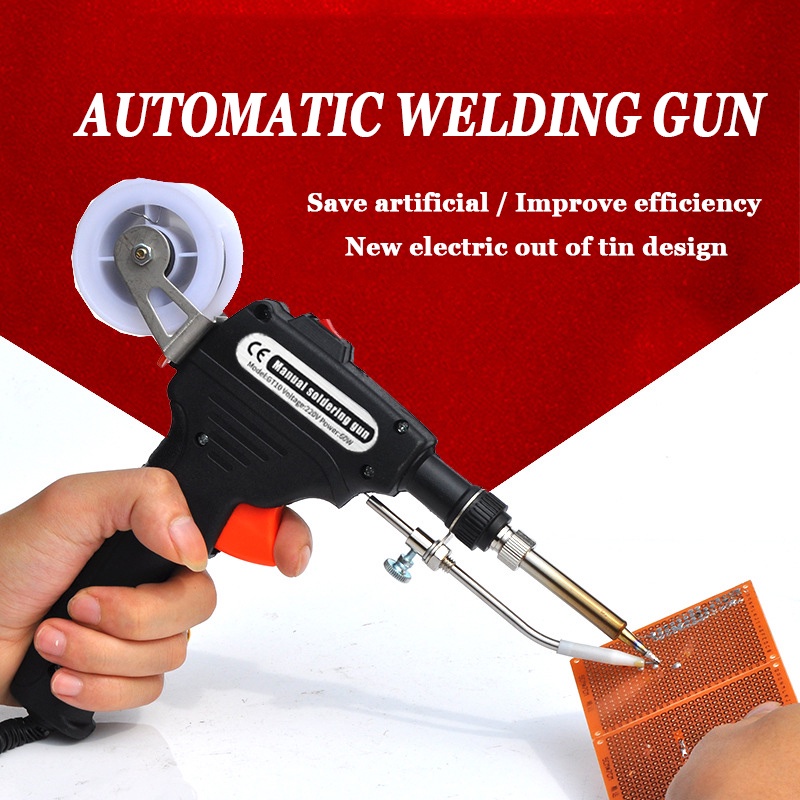 60W manual solder gun genggam eksternal pemanas besi solder pistol