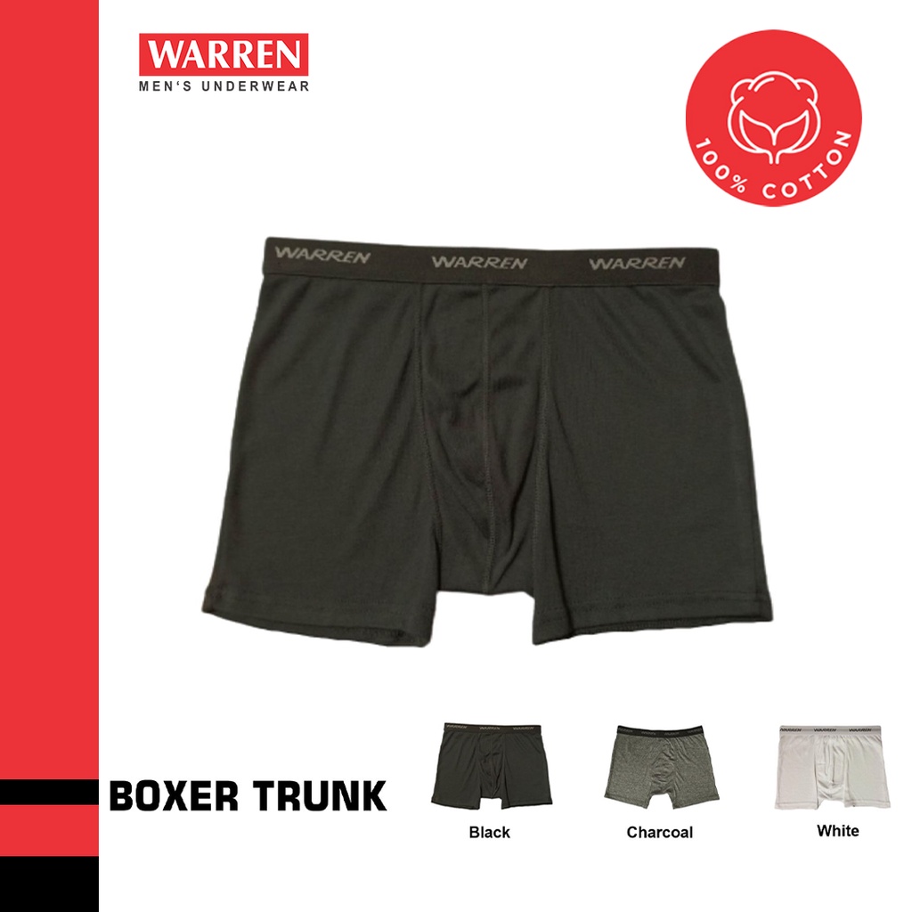 Warren Underwear 1pc Boxer Brief (Black/Charcoal/White) 1-8412 | Shopee ...