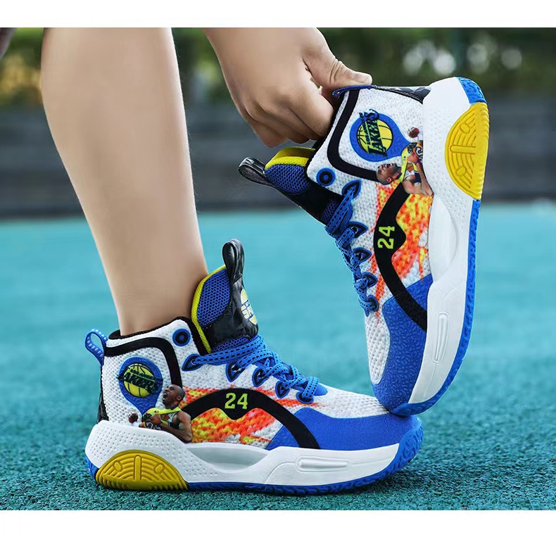 Kobe Bryant Basketball Shoes Mamba Anti Slip Wearable Outdoor Sporty High Top Footwear for kids Shopee Philippines