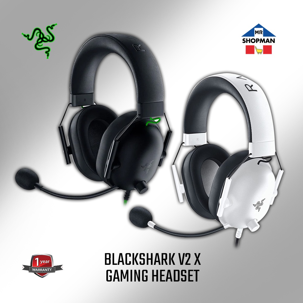 Razer Blackshark V2 X White Black Multi Platform Gaming Headset ...