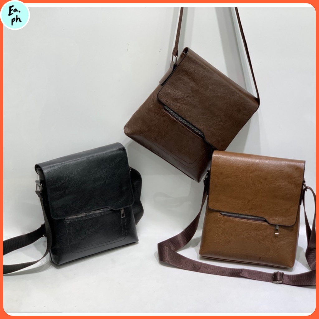 Men's Body Bag Crossbody Shoulder Bag Leather Zipper 3 Types Of Body