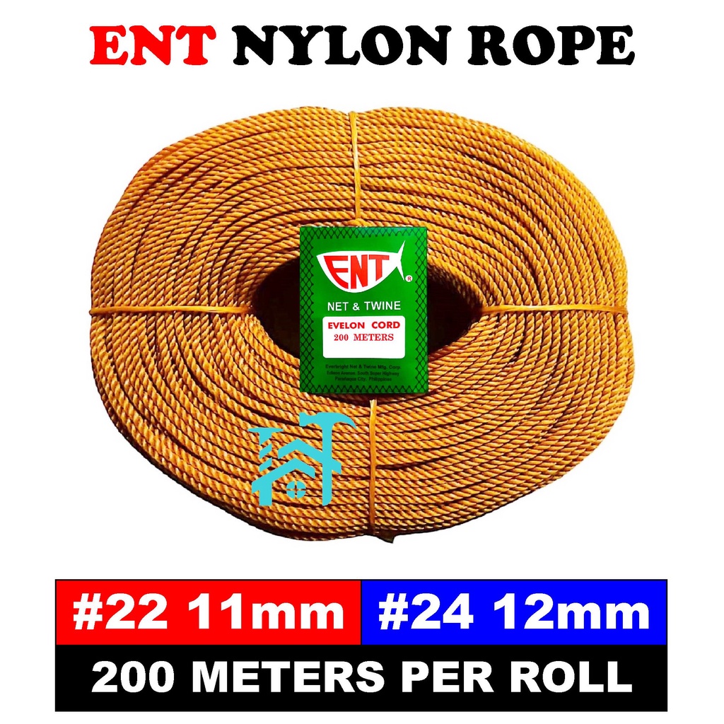 ENT NYLON ROPE EVELON CORD SIZE # 22 & # 24 (SOLD PER ROLL) | Shopee ...