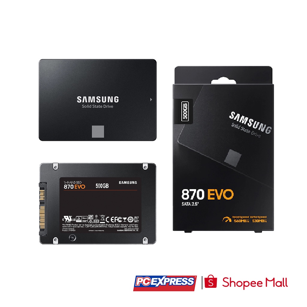 Samsung 500gb 870 Evo (Mz-77e500bw/Kr/Eu) Solid State Drive | Shopee ...