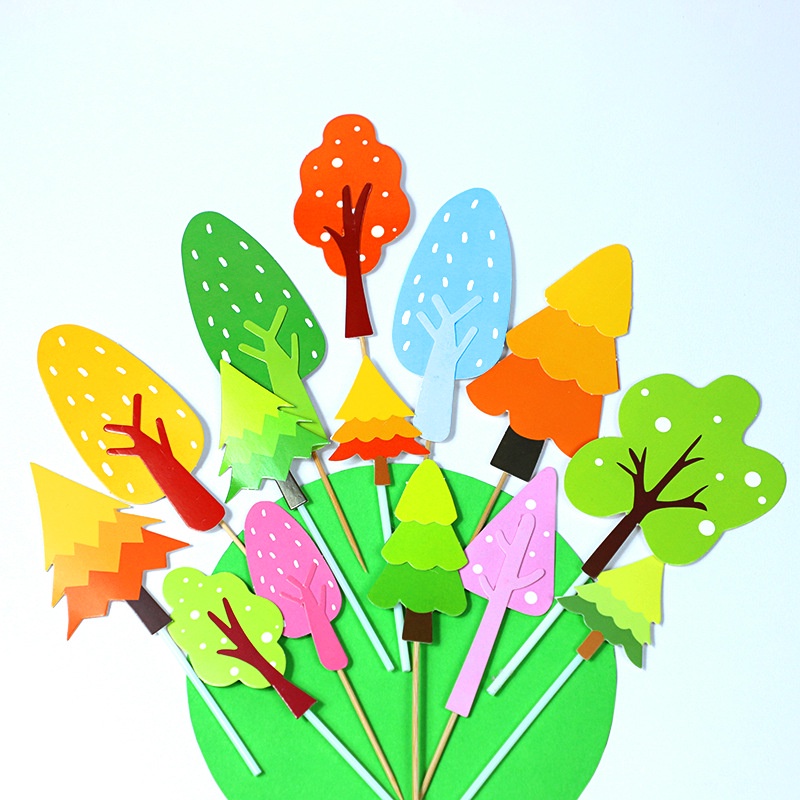 Forest Tree Cake Topper Jungle Theme Papaer Cake Topper Perfect for Kid