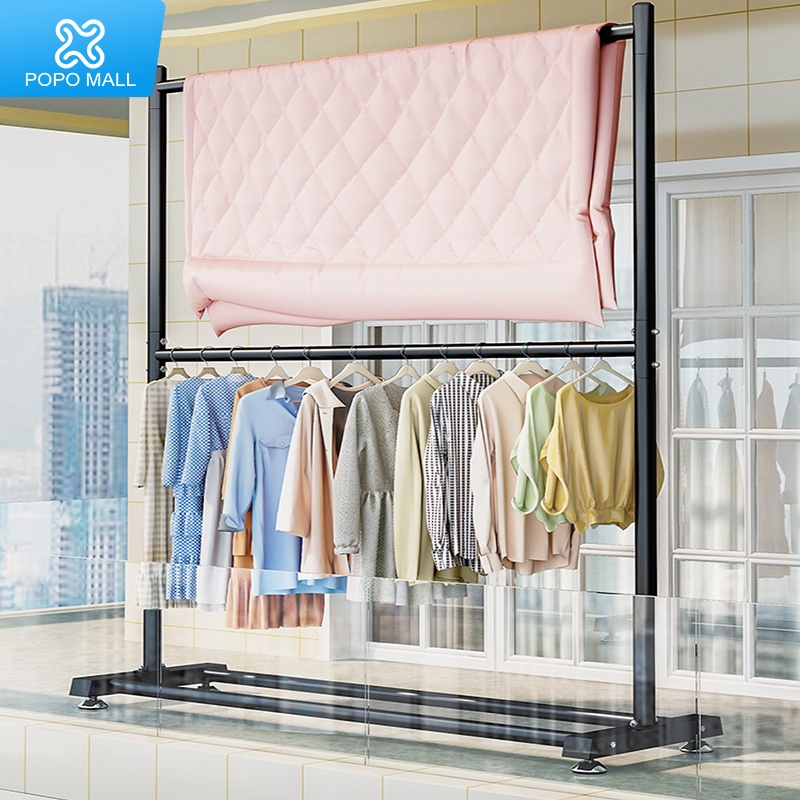 60150CM Double Layer Clothes Rack Clothes Hanger For Clothes Drying