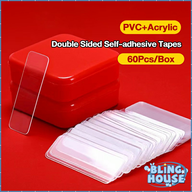 Bling Transparent Removable Double Sided Tapes For Balloons 60Pcs/Box