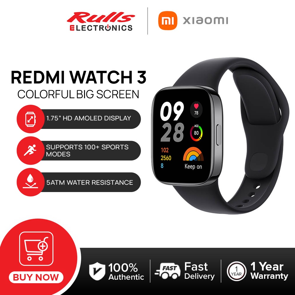 Xiaomi Redmi Watch 3 1.75'' HD AMOLED 60Hz Blood Oxygen Monitor