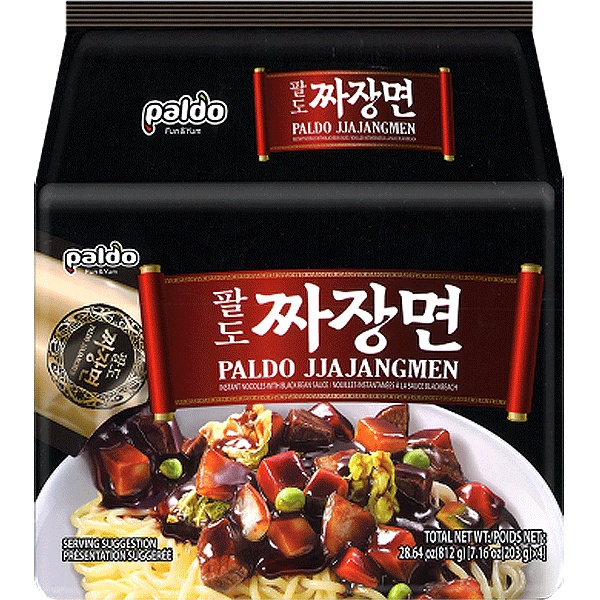 PALDO JJAJANGMYEON / BLACK BEAN NOODLES 203G 1PACK(4PCS) Shopee