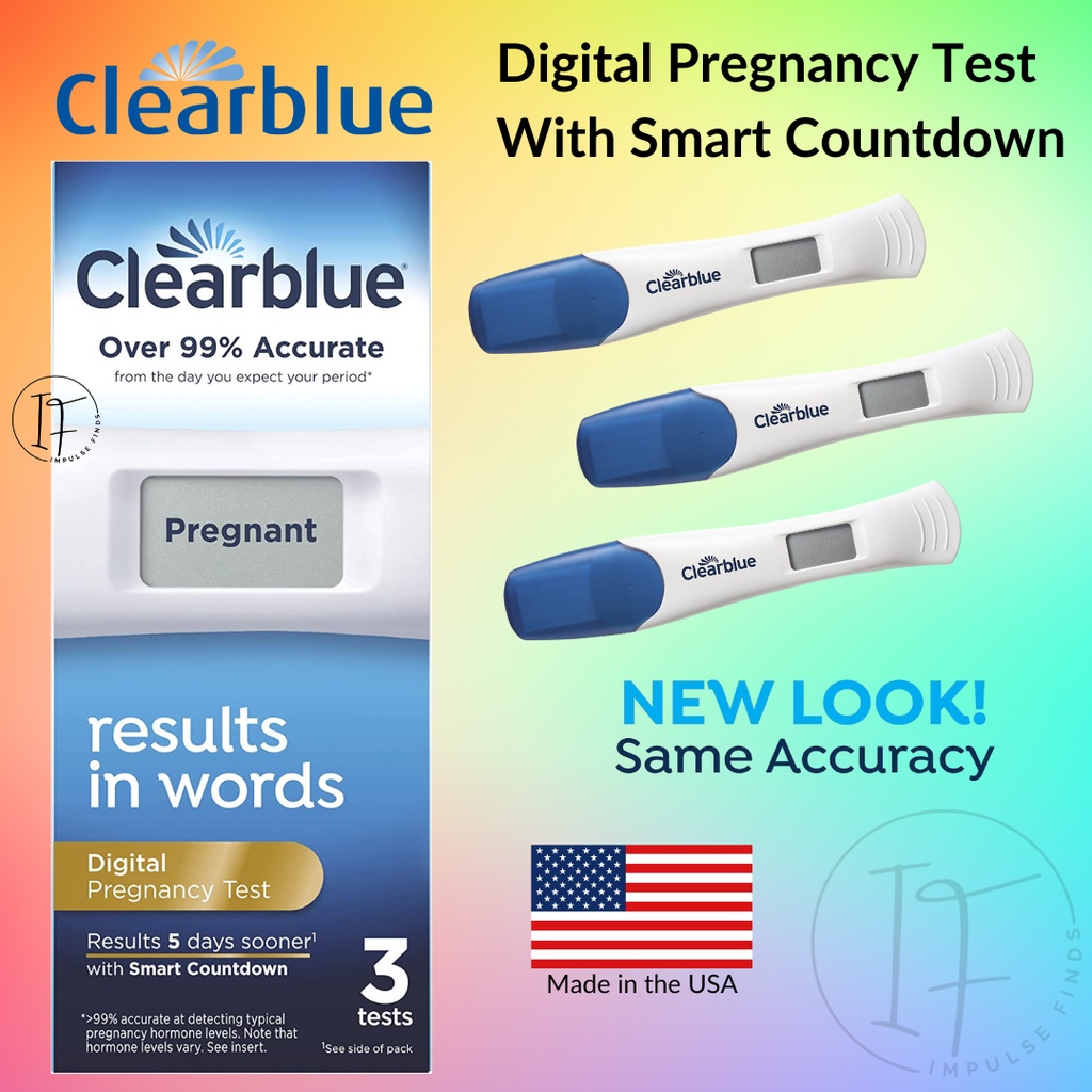 Clearblue Digital Pregnancy Test With Smart Countdown 3pcs | Shopee ...