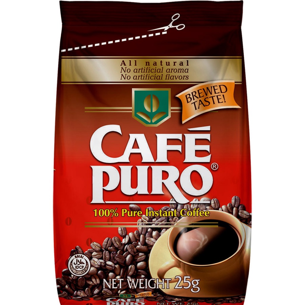 CAFE PURO 100 PURE INSTANT COFFEE 25G | Shopee Philippines