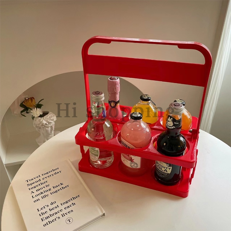 6hole foldable beer rack base beverage cup coffee rack beverage