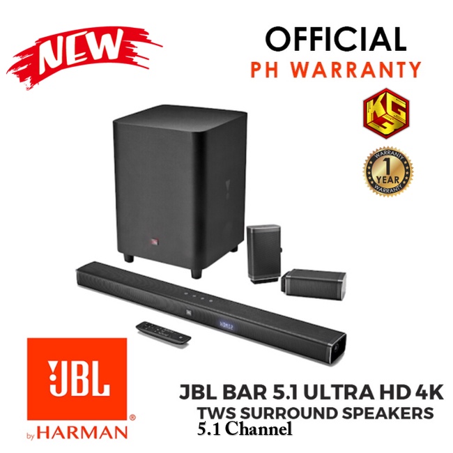 JBL Bar 5.1 Channel 4K Ultra HD Soundbar with True Wireless Surround