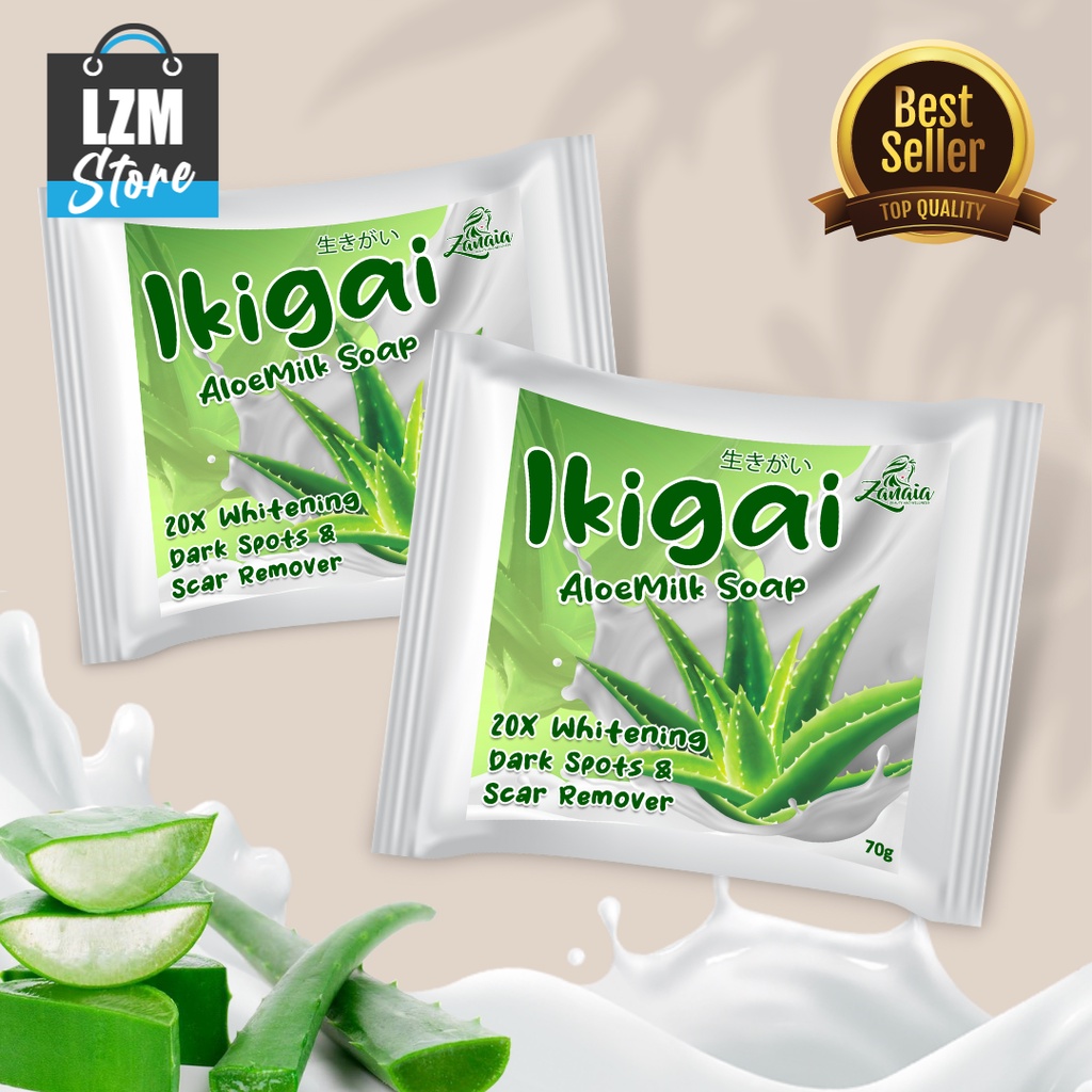 ikigai aloemilk soap Face and Body bath wash Whitening Dark Spots Scar