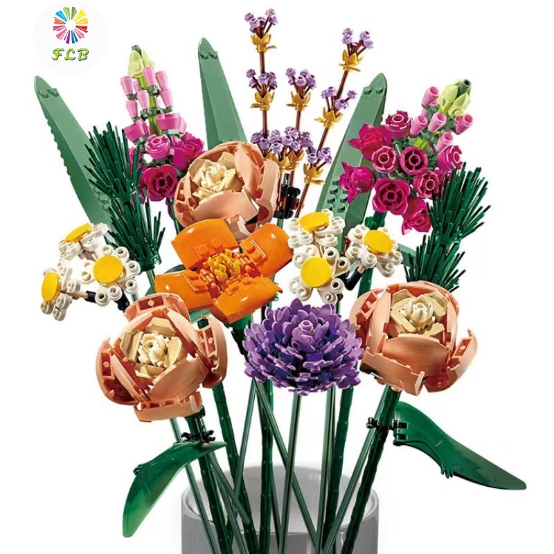 [COD]Building Block Flower Bouquet Birthday and Valentine's Day Gift ...