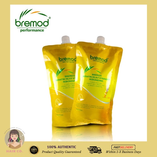 Bremod Keratin Silky Straight Rebonding Cream 800ml (Set) | Shopee ...