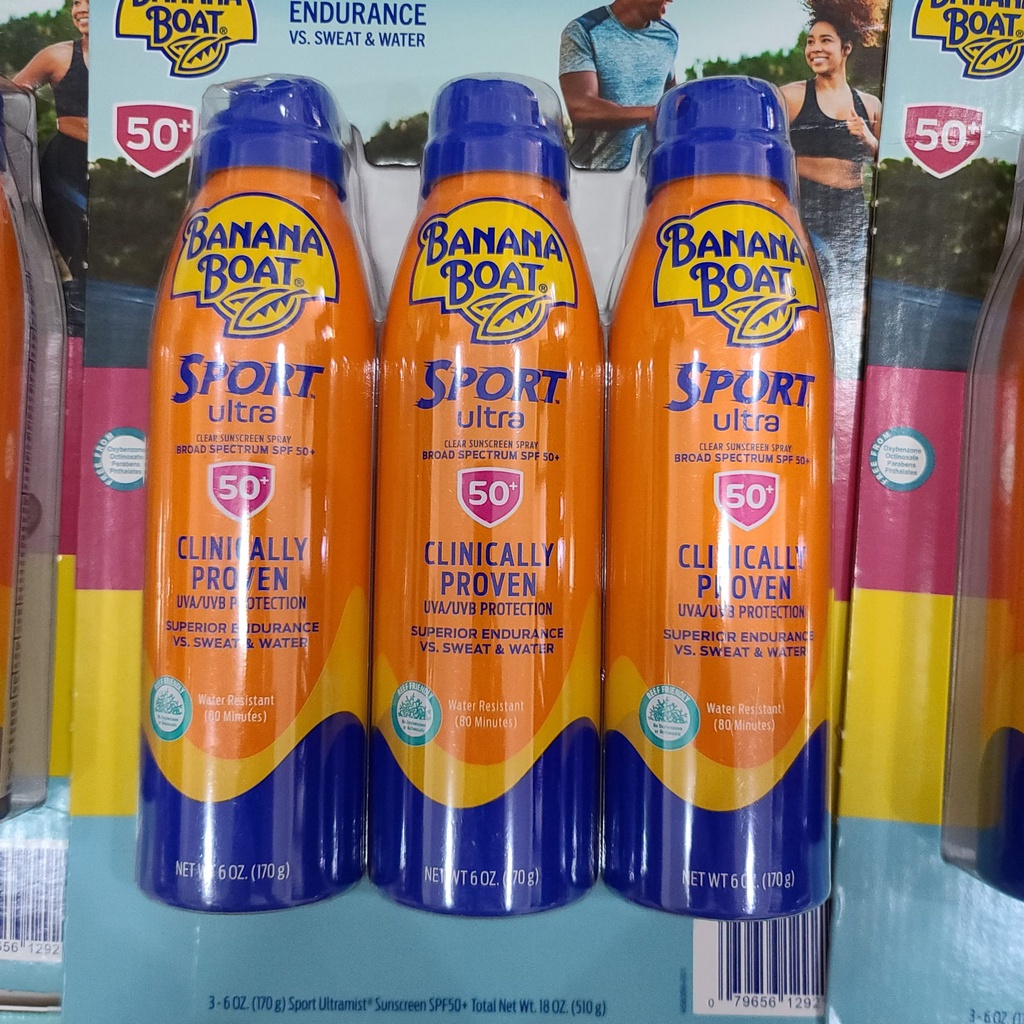 Banana Boat Sport Ultra Sunscreen Spray, SPF 50 (6 oz / 170 grams