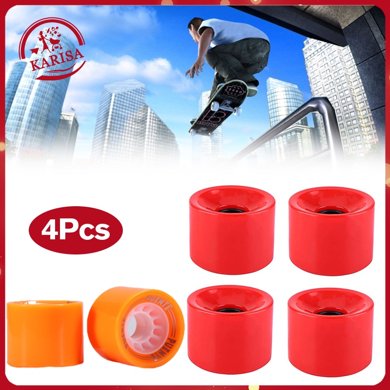 4Pcs Skate Board Wheel Set 63mm 80A for Skateboard Longboard And ...