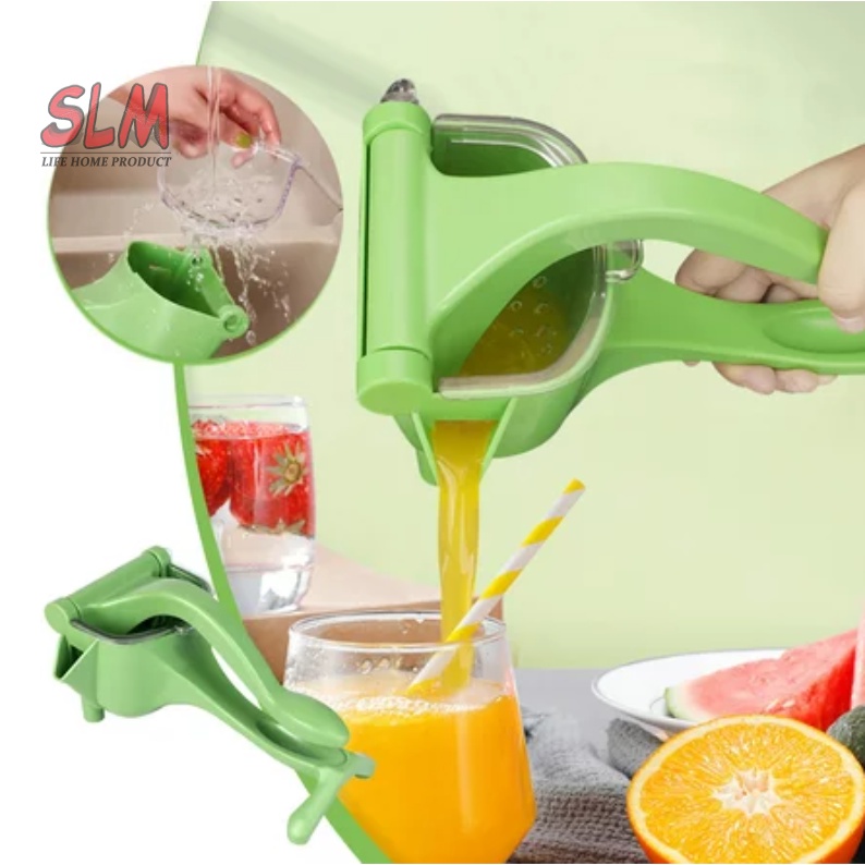 SLM Plastic Green Manual Fruit Hand Press Citrus Extractor Machine Manual Squeezer Juice Mixer