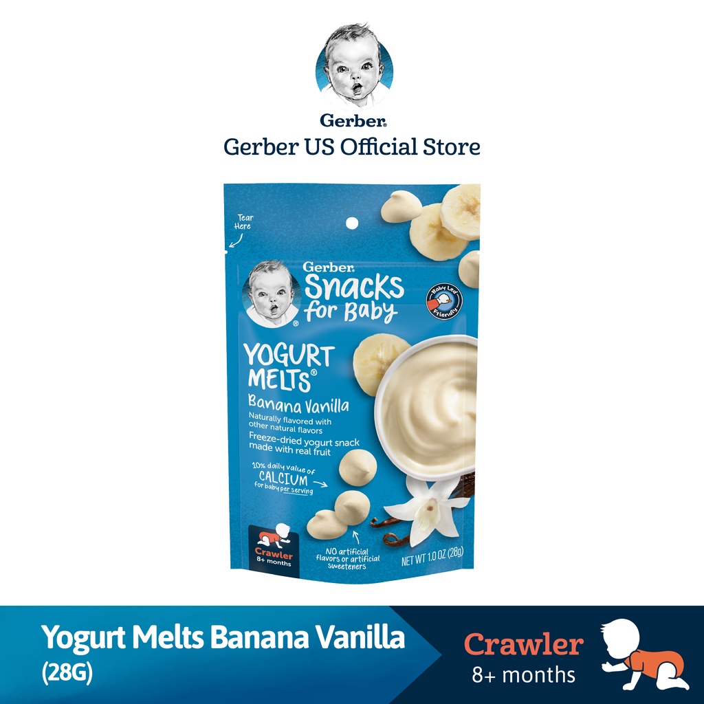 Gerber Yogurt Melts Banana Vanilla 28g Shopee Philippines