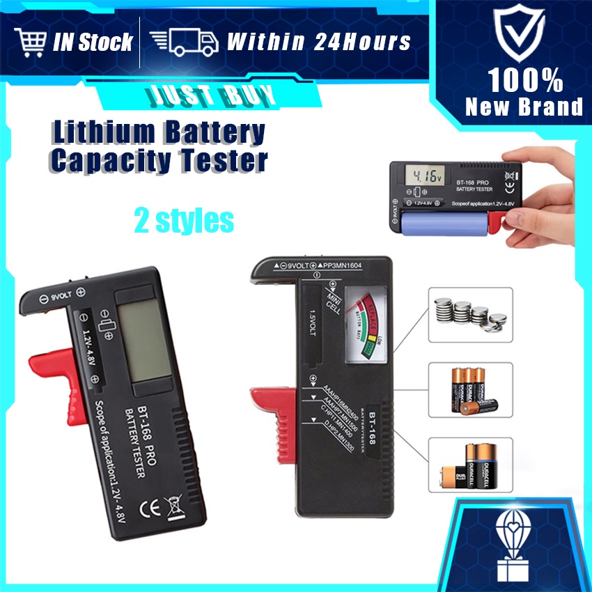 Universal 1.5V/9V Digital Battery Capacity Tester Portable Lithium ...