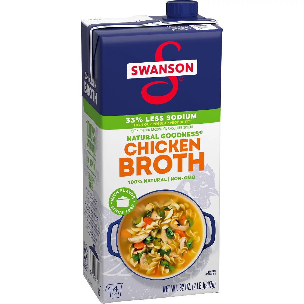 Swanson Natural Goodness 33 Less Sodium Chicken Broth (907g) Shopee