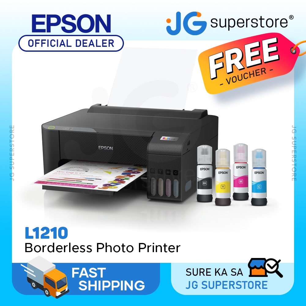 Epson Ecotank L1210 A4 Ink Tank Borderless Photo Printer W Usb Heat Free High Yield Ink 3518