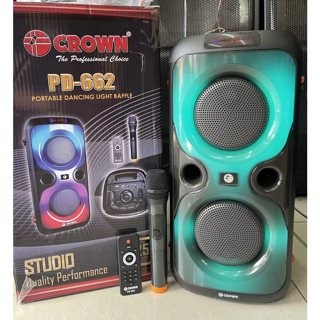 (Crown PD662) Portable bluetooth speaker 150watts with wireless