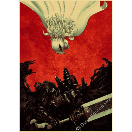 Retro Anime Berserk Posters Manga Griffith Guts Kraft Paper Prints ...