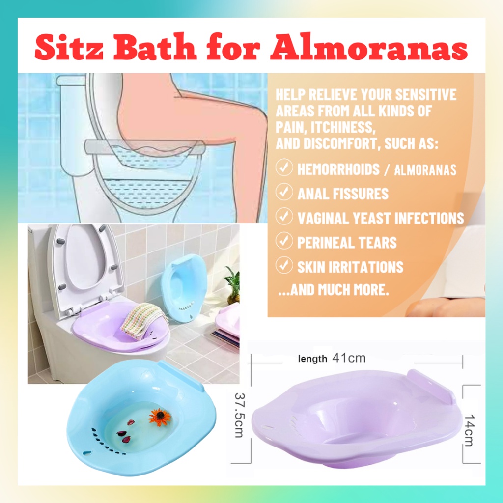 Sitz Bath for Hemorrhoids/Almoranas Toilet Seat Sitz Bath Basin Bath