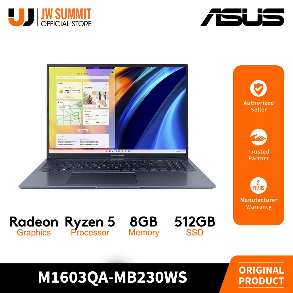 Asus VivoBook 16X M1603QA-MB230WS 16" Ryzen 5 5600H 8GB 512GB SSD AMD ...