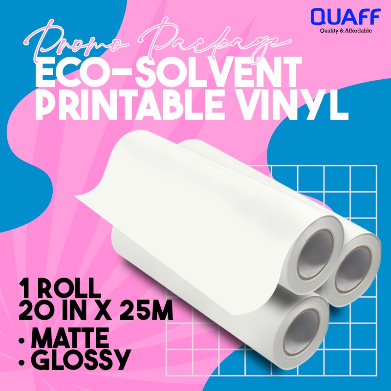 Promo Package) 1 Roll QUAFF Eco Solvent Heat Transfer Printable Vinyl For Tshirt  20inches *25 mtrs