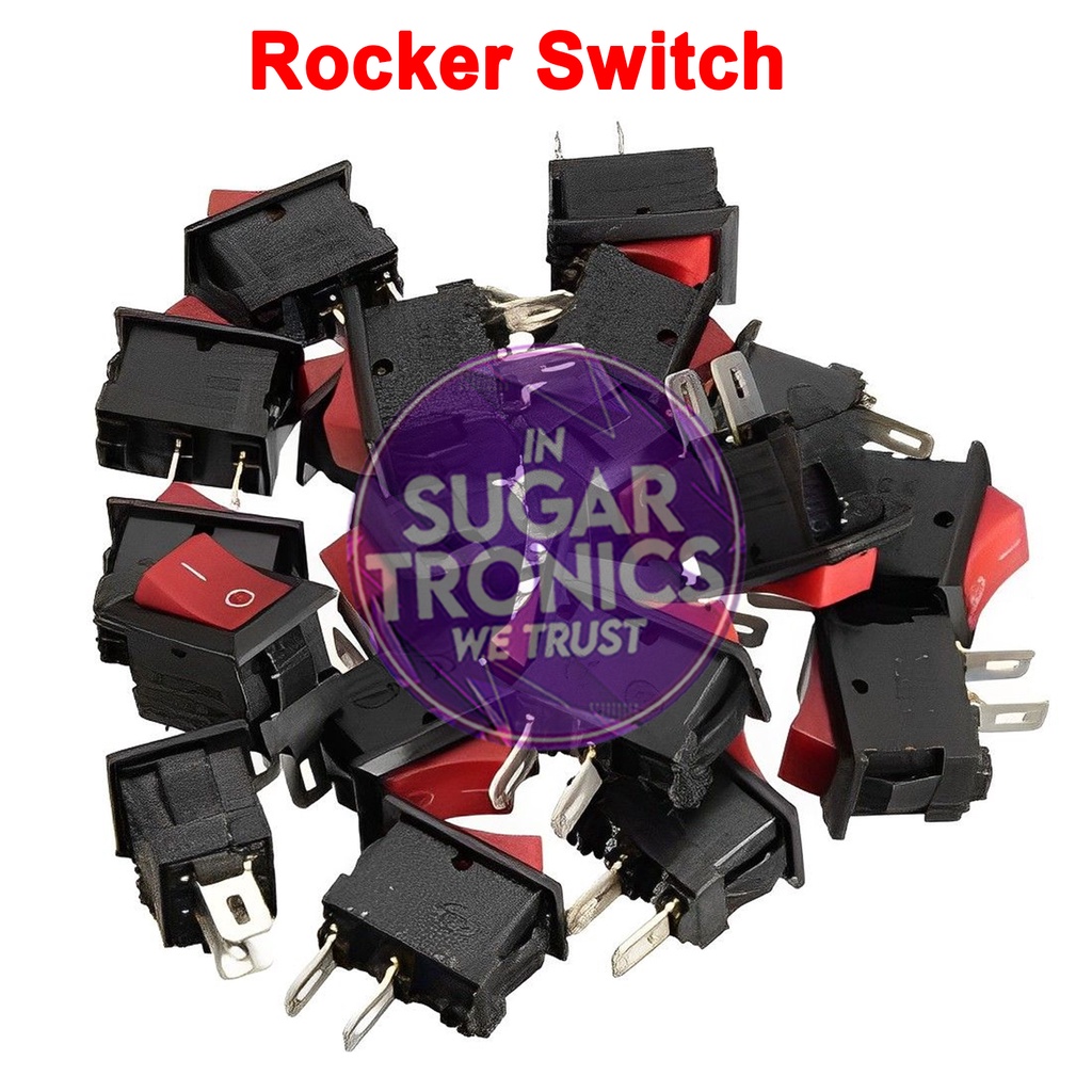 Rocker Switch On-Off 2pin 2way Black/Red (6pesos Each) Electronics ...