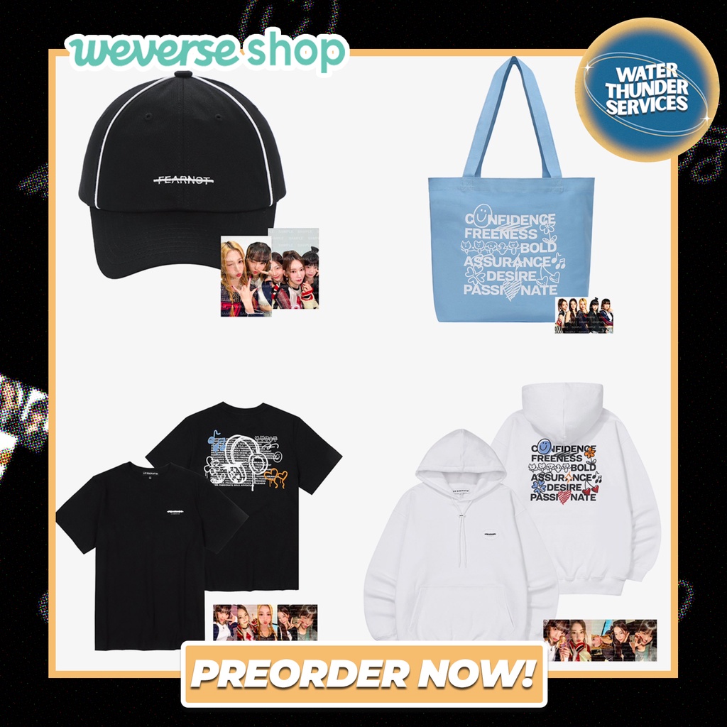 Le Sserafim Fan Meeting Fearnada 2023 Ss Official Merch T Shirt Hoodie Cap Bag Preorder