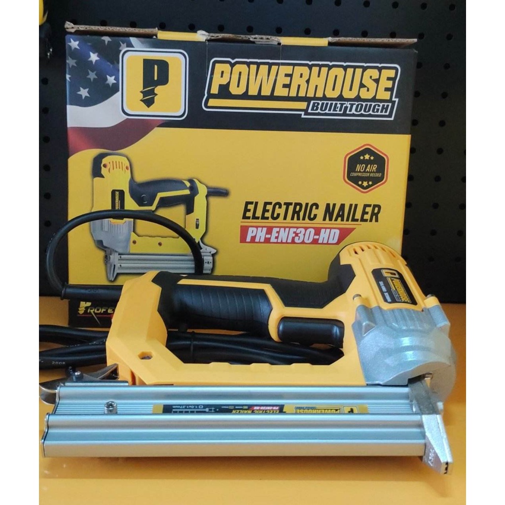 POWERHOUSE USA Electric Nailer Gun With Adjustable Pressure And Anti