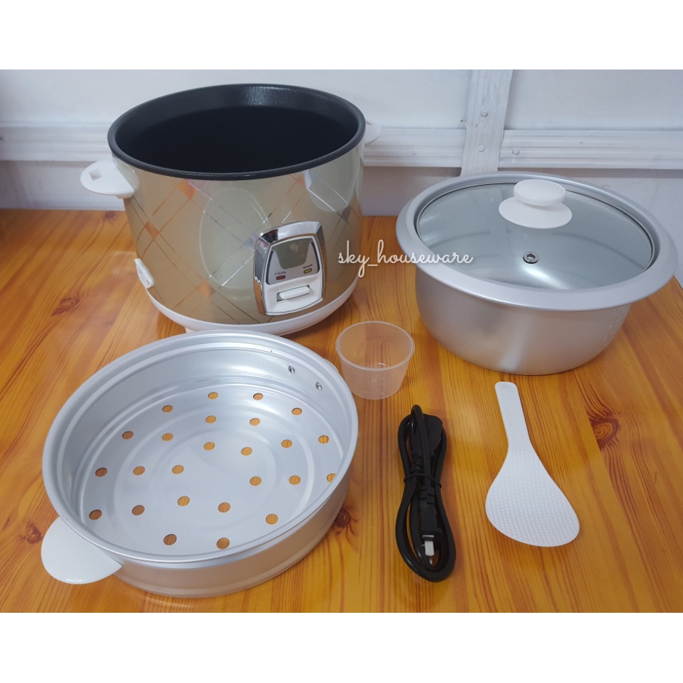 MICROMATIC Stainless Rice Cooker 620W 1.8L 10 CUPS MR-10M | Shopee ...
