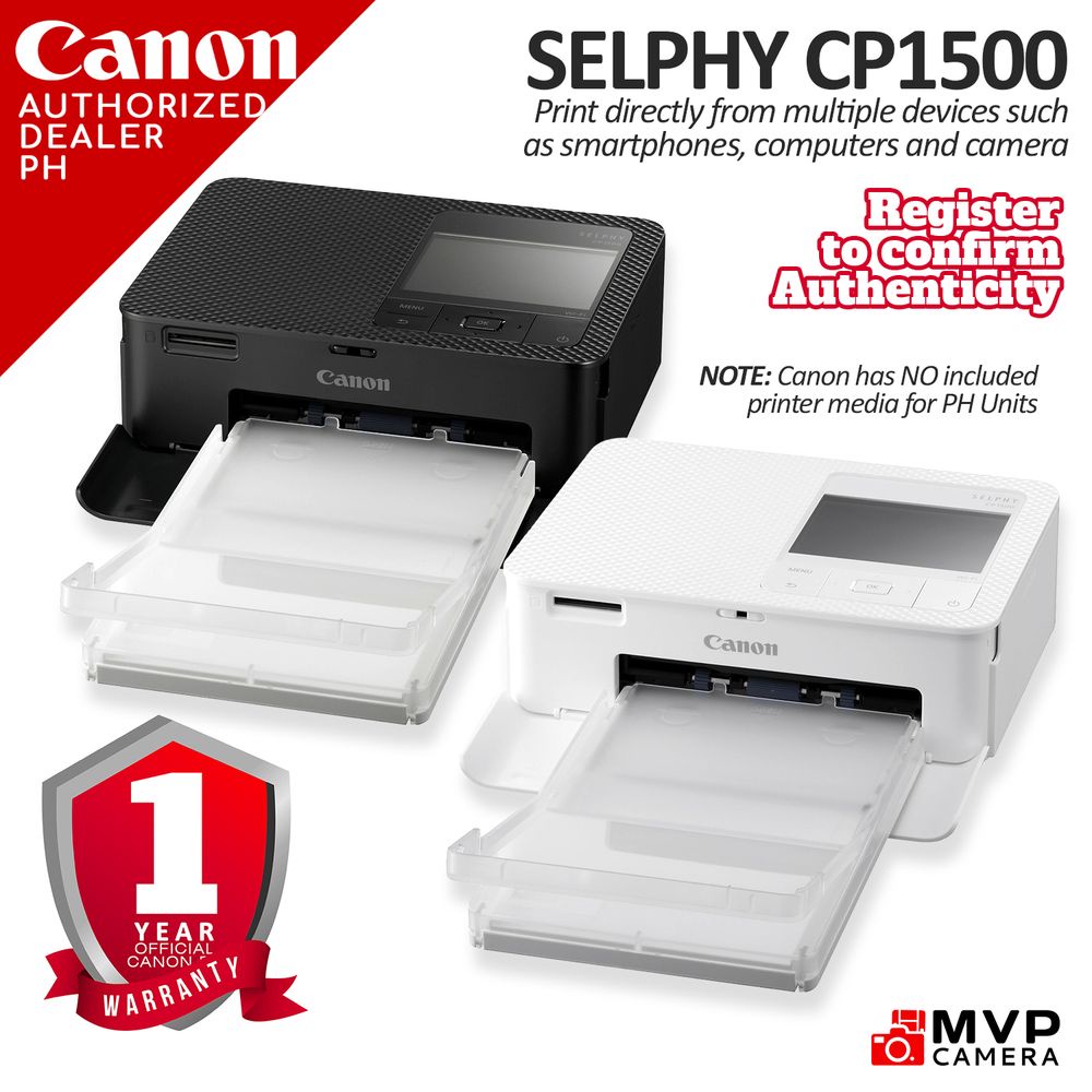 CANON SELPHY CP1500 CP 1500 Compact Photo Printer Black and White