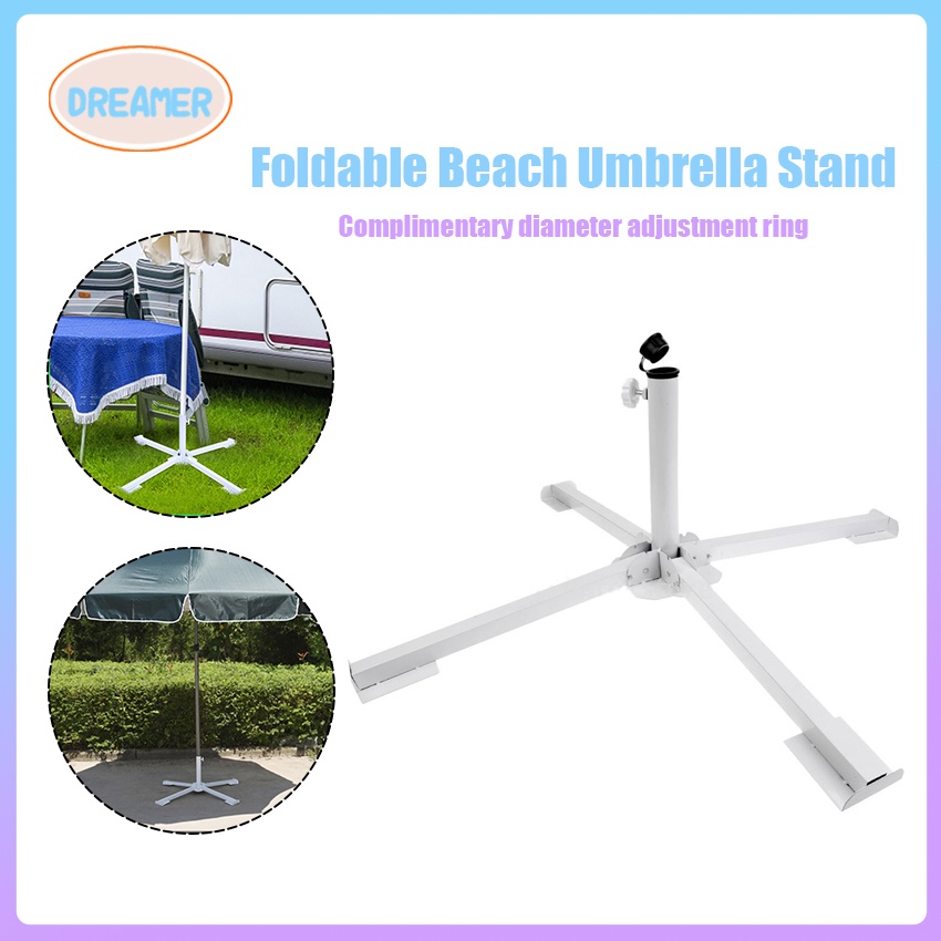 Foldable Outdoor Beach Umbrella Stand Heavy Duty Metal Umbrella Rack