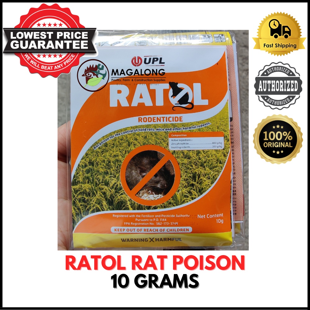 RATOL (ZINC PHOSPHIDE) RAT POISON / RAT KILLER / LASON SA DAGA