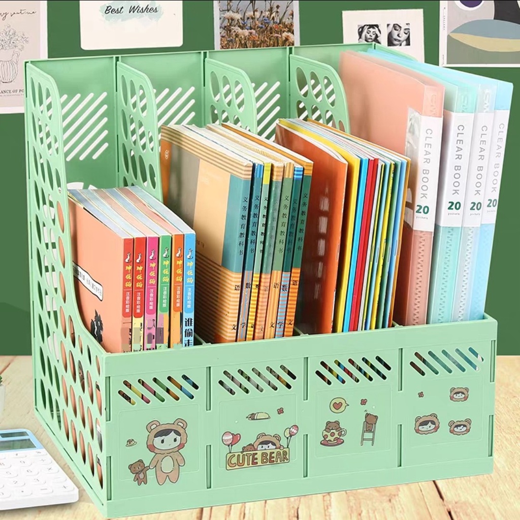 Four layer magazine case/rack/organizer/storage,paper,book,file,plastic ...